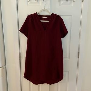 LUSH Shift dress - maroon
